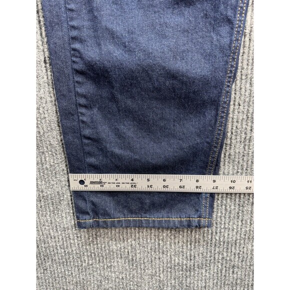 Levis 505 Jeans Mens 40x32 Blue Regular Straight Leg Denim Stretch Dark Wash - Picture 11 of 12